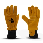 MajFire MFA86 Wildland Firefighting Gloves – Wristlet, designed for wildland operations with durable, heat-resistant leather, breathable construction, and a secure wristlet cuff for comfort and protection in demanding conditions.