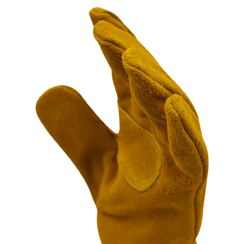 Close-up of the fingers of a single Majestic Safety MFA 84 Wildland Firefighting Glove – Gauntlet bent down, showing flexibility and reinforced fingertip protection.