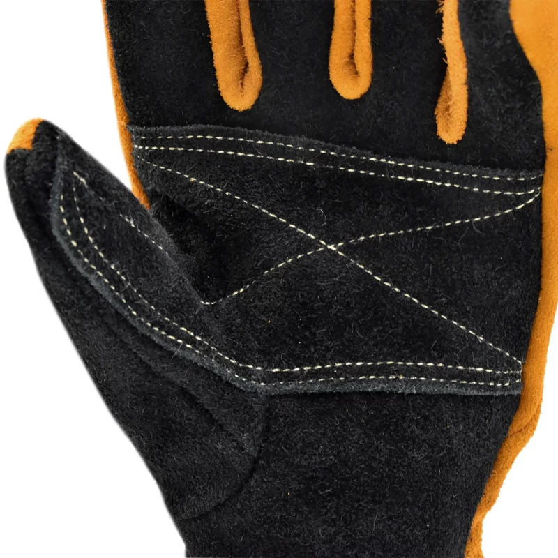 Close-up palm side view of a single Majestic Safety MFA 83 Kevlar Structural Firefighting Glove – Wristlet, emphasizing reinforced palm, stitching, and durable Kevlar construction.