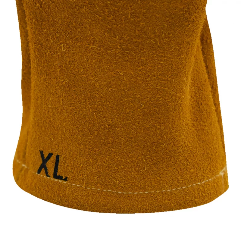 Close-up of the wrist area of a single Majestic Safety MFA 84 Wildland Firefighting Glove – Gauntlet, highlighting the secure gauntlet cuff and reinforced protection.
