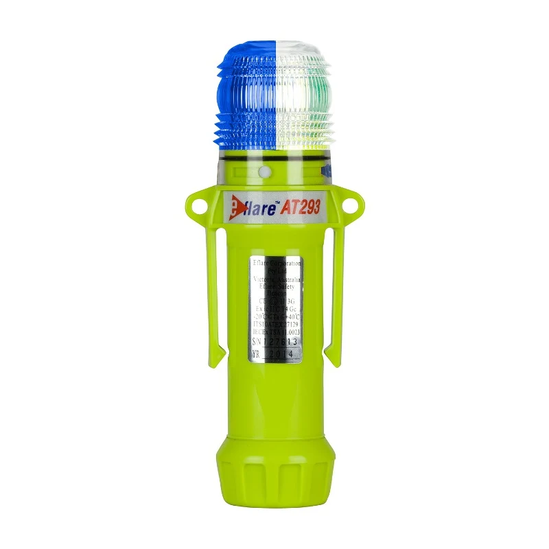 Eflare™ AT293 Safety Beacon in blue and white, used for law enforcement and emergency vehicle signaling.