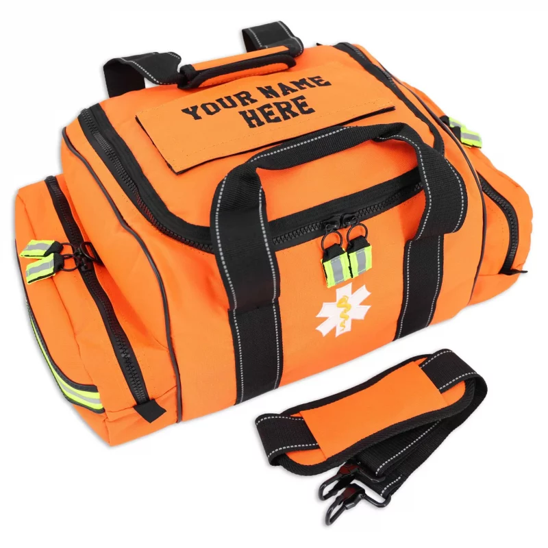 Lightning X LXMB30 orange variant large EMT first responder bag featuring spacious compartments and heavy-duty construction for organized emergency medical supply storage.