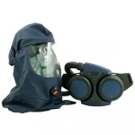 Sundström® SR 500/SR 530 powered air-purifying respirator system, featuring a battery-powered fan unit and face shield hood for reliable respiratory protection in healthcare, pharmaceutical, and cleanroom settings.