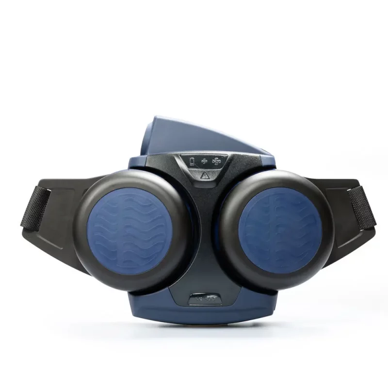 Sundström® SR 500 Powered Air-Purifying Respirator (PAPR) designed for professional respiratory protection, featuring a lightweight battery-powered fan unit that delivers clean, filtered air for safe and comfortable breathing in hazardous environments.