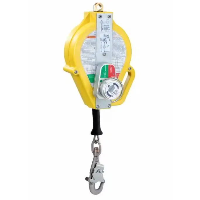 3M™ DBI-SALA® Ultra-Lok™ Self Retracting Lifeline with 50 ft galvanized steel cable, front right side view, engineered for durable fall protection in elevated and industrial work environments.