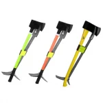 Leatherhead Tools® Irons in HiViz Lime, HiViz Orange, and Yellow variants displayed side by side, showcasing their durable build and bright colors for easy visibility and identification.
