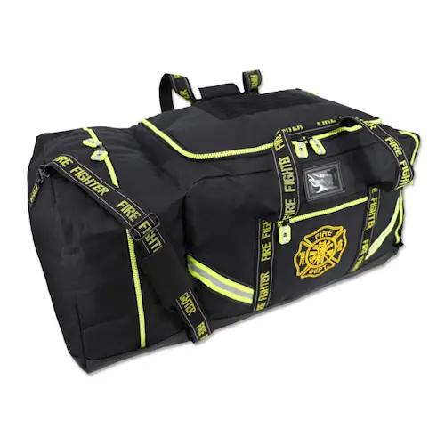 Lightning X LXFB10 black variant 3XL Turnout Gear Bag featuring extra-large capacity, durable construction, and multiple compartments for organizing firefighter turnout gear.