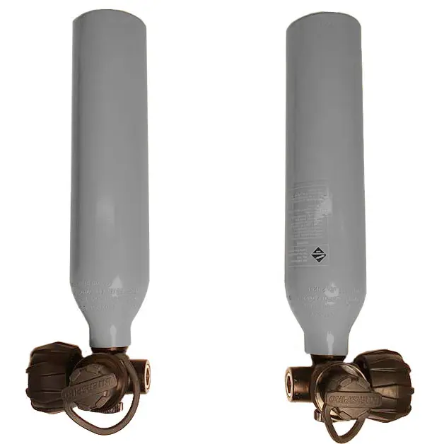 Interspiro™ Divator Inflation Cylinder provides a compact and reliable air supply for buoyancy control in professional diving equipment.