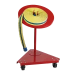 Ready Rack™ Tilting Hose Turntable loaded with hose, demonstrating smooth rotation and organized deployment for efficient firefighting and emergency response.