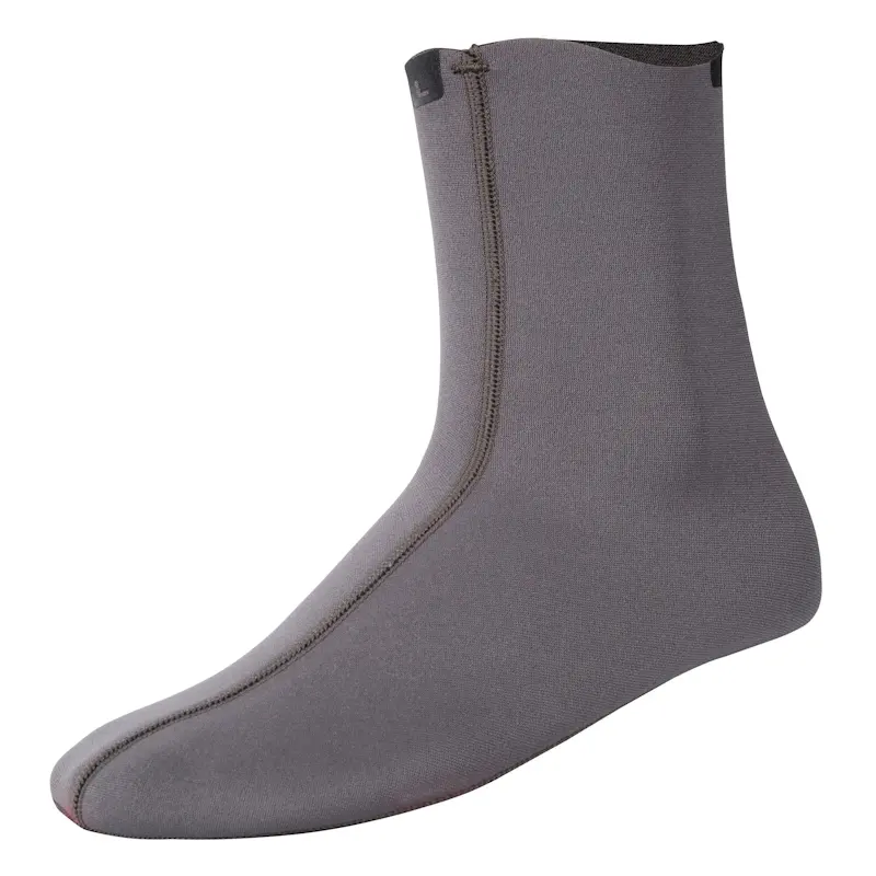 Left side view of a single left-footed NRS Wetsock, showing the smooth neoprene material and snug fit designed for thermal protection.