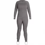 NRS Women’s Lightweight Union Suit, a breathable one-piece layering base designed for cool-weather paddling, featuring soft moisture-wicking fabric, four-way stretch, and a convenient full-length zipper with dropseat for easy wear and comfort.