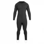 NRS Men’s Expedition Weight Union Suit, a full-body thermal base layer designed for cold-weather paddling, featuring stretchy, moisture-wicking fleece, a form-fitting design, and a convenient dropseat zipper for easy layering and warmth.
