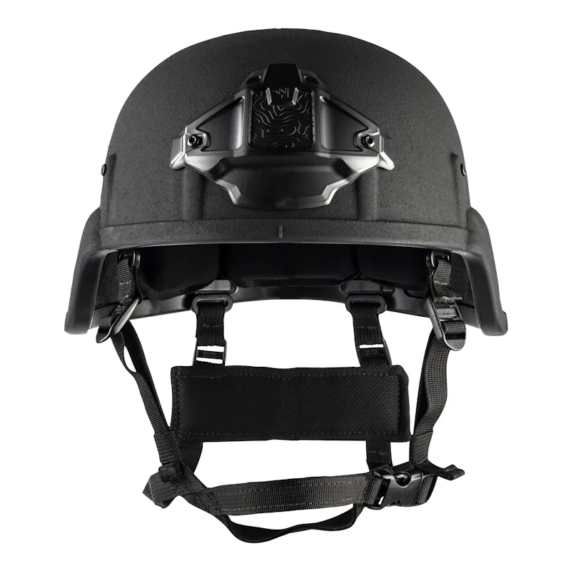 Front view of the Team Wendy® EPIC™ Responder Ballistic Helmet in black, showcasing its sleek ballistic shell, NVG mount, and front profile designed for law enforcement use.