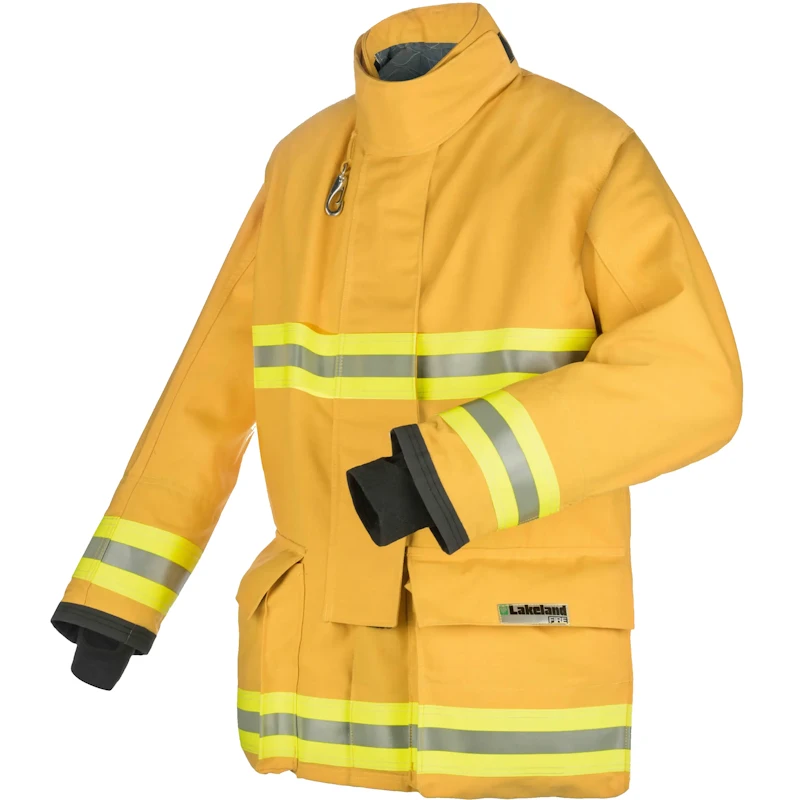 Lakeland® A10 Attack OSX Turnout Coat, engineered with advanced flame-resistant fabrics, reinforced impact areas, and moisture barriers for enhanced protection, durability, and firefighter comfort.