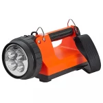 Streamlight® E-Spot® FireBox® LED beam lantern in orange with carry handle and strap.