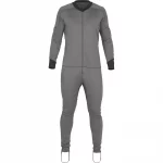 NRS Men’s Lightweight Union Suit, a breathable one-piece base layer designed for cool-weather paddling, featuring moisture-wicking fabric, four-way stretch, and a full-length zipper with dropseat for easy wear and comfort.