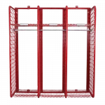 Ready Rack™ Wall Mounted Red Rack shown empty, featuring sturdy construction and compact design for efficient storage of firefighting gear.
