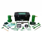 Complete Chlorine Institute Cylinder Emergency Kit-C displayed with all included tools and protective gear, providing essential equipment for safe and effective chlorine leak emergency response.