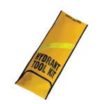 R&B Fabrications 440YL Hydrant Tool Bag featuring a high-visibility yellow design with reinforced handles and compartments, built for organizing and transporting hydrant tools during firefighting operations.