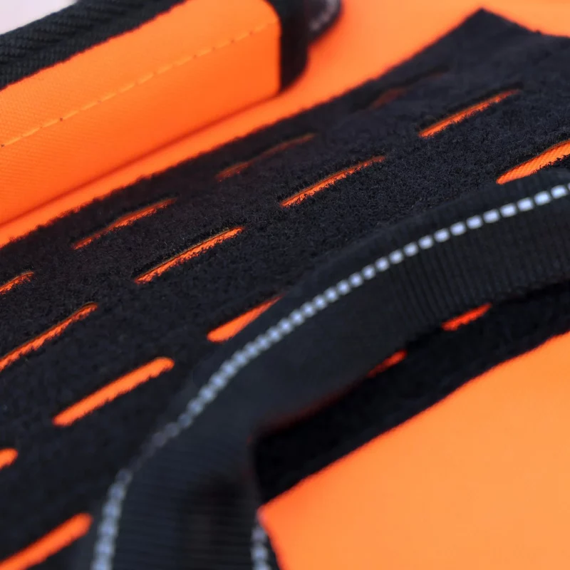 Closeup of Lightning X LXMB30 orange variant carrying handles, highlighting sturdy construction and comfortable grip.