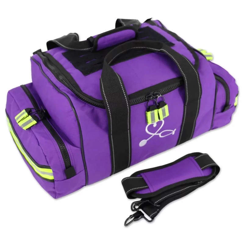 Lightning X LXMB30 purple variant large EMT first responder bag featuring spacious compartments and heavy-duty construction for organized emergency medical supply storage.