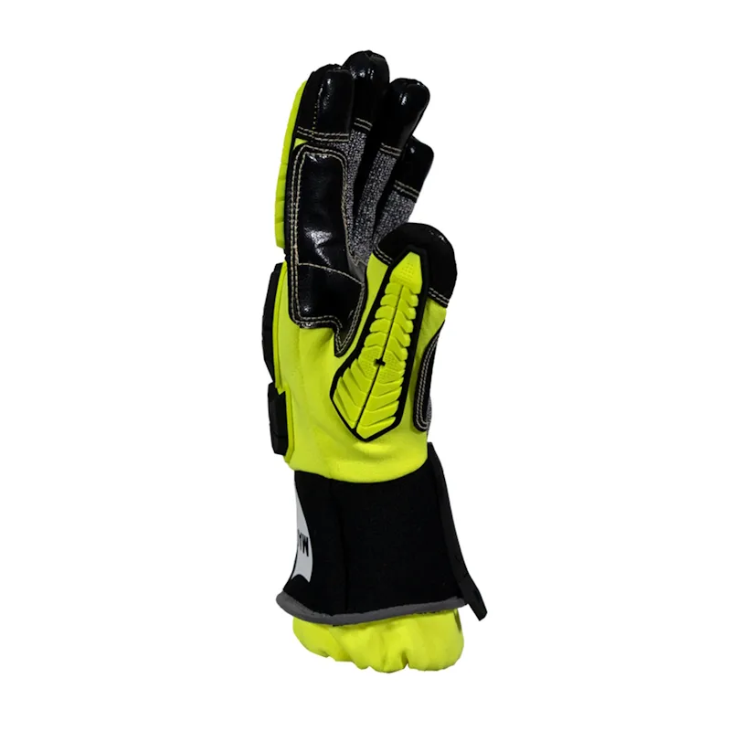 Side view of a single MajFire MFA15B glove showing reinforced materials and ergonomic design for dexterity and protection during extrication.