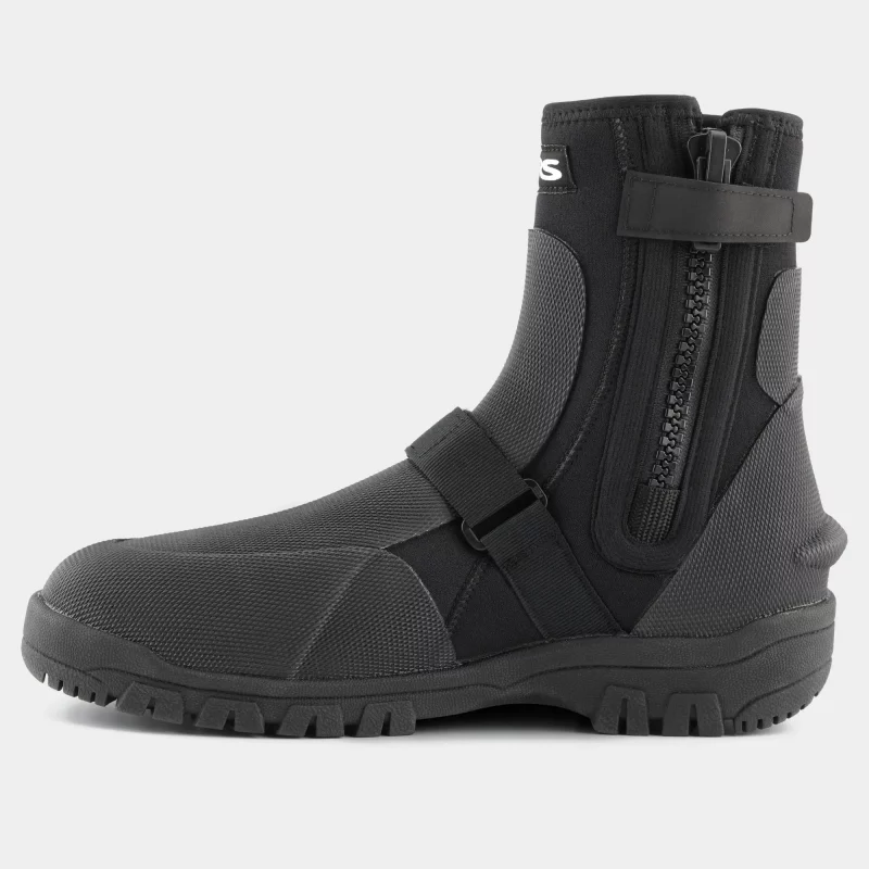 Left side view of a single NRS ATB Wetshoe, highlighting the flexible neoprene construction and secure fit design.