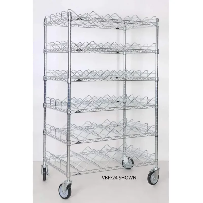 Ready Rack™ SCBA Mobile Bottle Cart empty, highlighting its sturdy frame and mobility features for efficient transport of breathing apparatus cylinders.