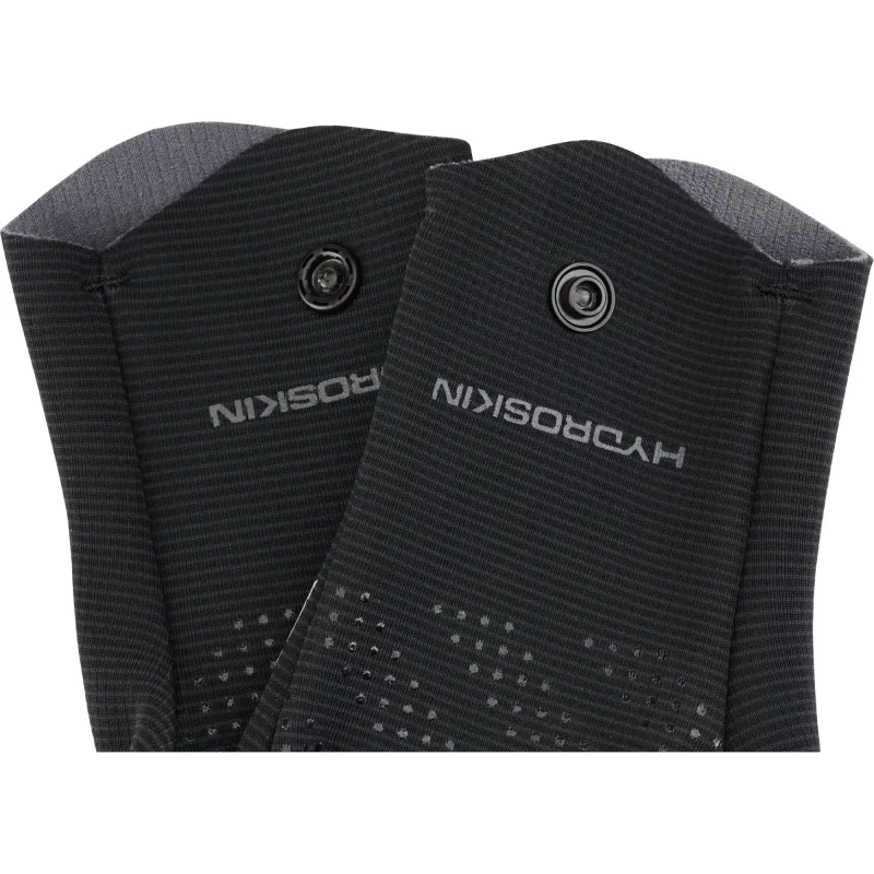 Closeup of the wrist area on a pair of NRS Men’s HydroSkin Gloves, showing the low-profile cuff design and smooth seam construction for comfort and water resistance.