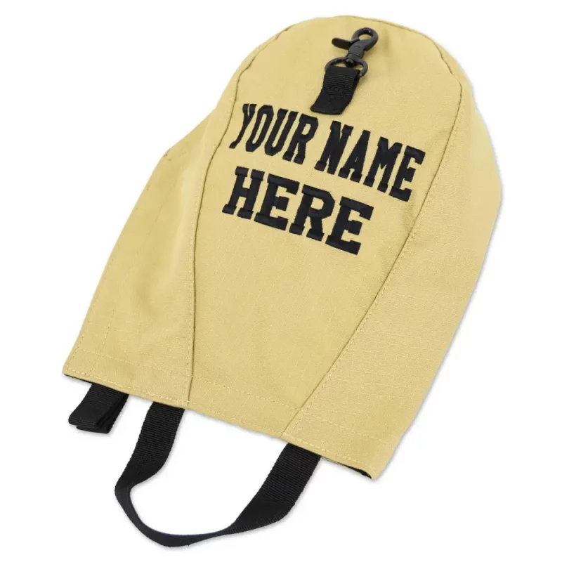 Back view of Lightning X LXFB30-XT Ripstop SCBA mask bag with customizable “Your Name Here” printed on surface.