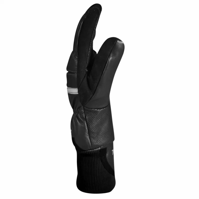 Single MFA73 glove alternate side view showcasing quality leather texture and detailed stitching for enhanced structural firefighting protection.