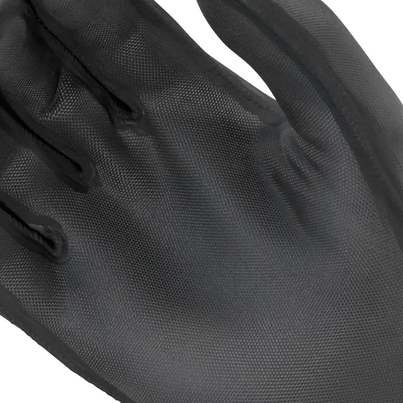 Close-up of the palm of a single NRS Maverick Glove, highlighting the textured grip pattern, durable neoprene material, and reinforced construction for secure paddling control.