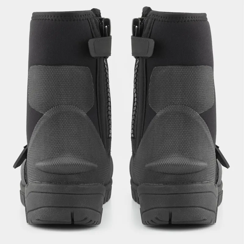 Back view of a pair of NRS ATB Wetshoes, showing reinforced heel areas and pull tabs for easy on and off.