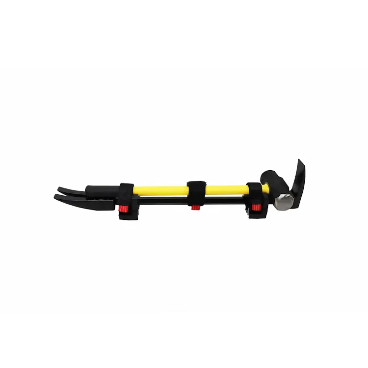 Side view of a sledgehammer from the Ziamatic™ Forcible Entry Door Breaching Kit, highlighting its sturdy handle and heavy striking head designed for effective door breaching during emergencies.