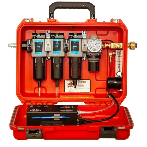 Air Systems® 15 CFM Intrinsically Safe Breather-Box® filtration system with 24 CFM flow capacity and 1 coupling, designed for safe compressed air filtration in hazardous environments.