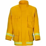 Lakeland® Wildland Fire Coat (WLSCT), a flame-resistant, high-visibility jacket designed for wildland firefighting, featuring durable construction and ergonomic design for optimal protection and mobility.