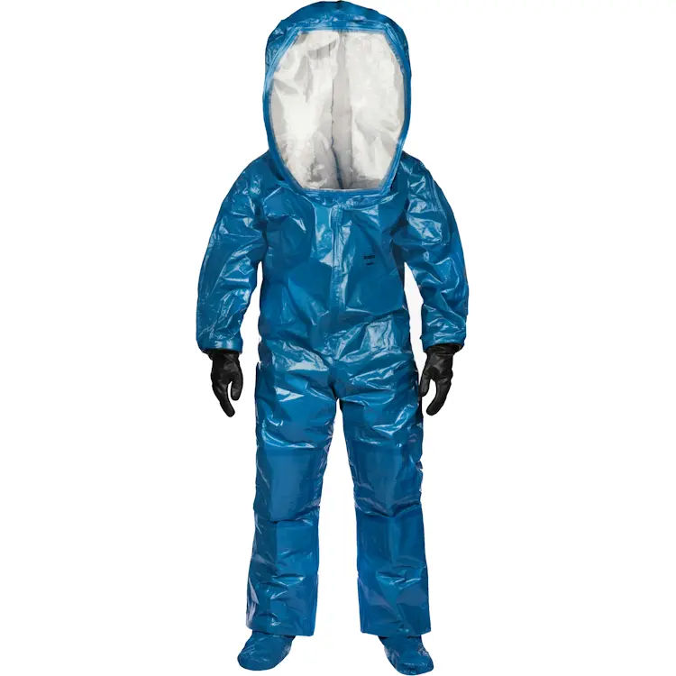 The Lakeland® Interceptor® Plus Multi-Layer High Barrier Fully Encapsulating Gas Tight Type 1a Suit – Rear Entry is a durable, rear-entry chemical protective suit designed for maximum barrier protection and comfort during hazardous materials training and response.