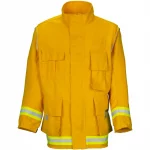 Lakeland® Wildland Fire Coat (WLSCT), a flame-resistant, high-visibility jacket designed for wildland firefighting, featuring durable construction and ergonomic design for optimal protection and mobility.