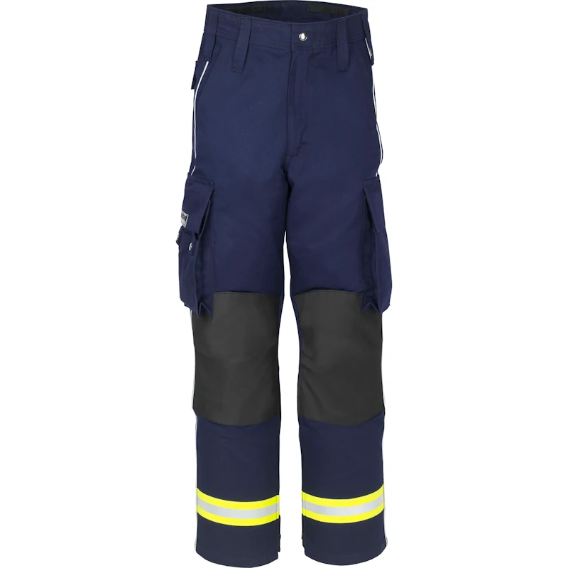 Lakeland® 911 Series Extrication Pants (EXPT) in navy blue, heavy-duty, flame-resistant protective pants designed for emergency rescue operations, offering durability, mobility, and enhanced safety features.