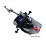 Ziamatic™ Adjustable Chainsaw Mount designed to securely hold chainsaws with wide handles, offering adjustable support for safe storage and quick access in emergency response situations.