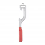 Ziamatic™ 3-1/2-inch Solid Spanner Wrench with red handle, offering a durable and ergonomic tool for precise tightening and loosening of firefighting hose couplings.