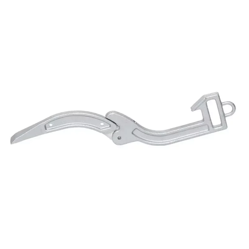 Ziamatic™ 6-inch folding spanner wrench opened up, showcasing pry bar and gas shut-off features for multifunctional firefighting tool use.