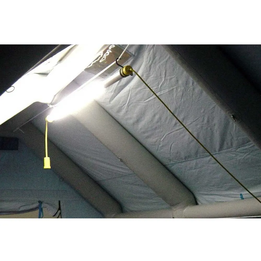 LED light strip in use within the FSI® DAT1010S-SYS First Responder Decon Shower System, providing bright, focused illumination to enhance visibility and operational safety during low-light decontamination scenarios.