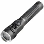 Streamlight® Strion® 2020 rechargeable LED flashlight in black aluminum with textured grip and side power switch.