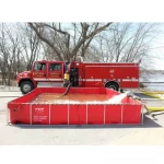 FOL-DA-TANK® Portable Folding Frame Tank is a collapsible, easy-to-deploy water storage solution with a rigid frame, designed for quick setup and reliable use in firefighting and emergency response operations.