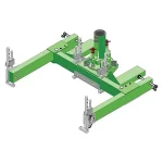 3M™ DBI-SALA® Tank Flange Davit Mast Base, a durable aluminum anchorage device with pivoting arms and bolt holes designed to securely mount onto horizontal tank flanges for safe confined space entry and rescue.