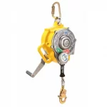 3M™ DBI-SALA® Sealed-Blok™ Self-Retracting Lifeline – 50 ft featuring a sealed housing and securely attached carabiner on the fall protection cable for safe anchorage in confined space and industrial use.