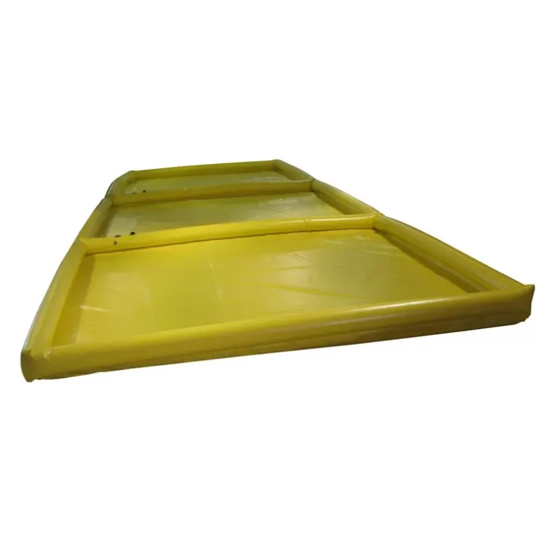 Yellow Husky® Air Wall Decontamination Pool, an inflatable and portable containment solution designed for safe hazardous material decontamination during emergency response operations.