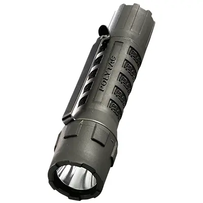 Streamlight® PolyTac® Flashlight, a compact and durable handheld flashlight offering powerful illumination with multiple modes, ideal for tactical, industrial, and emergency use.