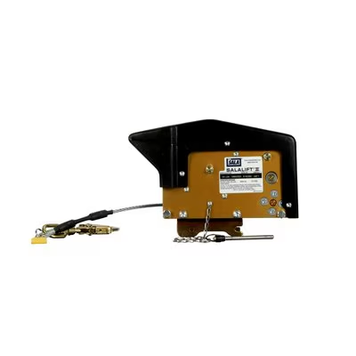 Salalift II winch designed for use with the 3M™ DBI-SALA® Advanced™ Aluminum Tripod, featuring a durable construction and crank handle for controlled lifting and lowering in confined space and rescue operations.